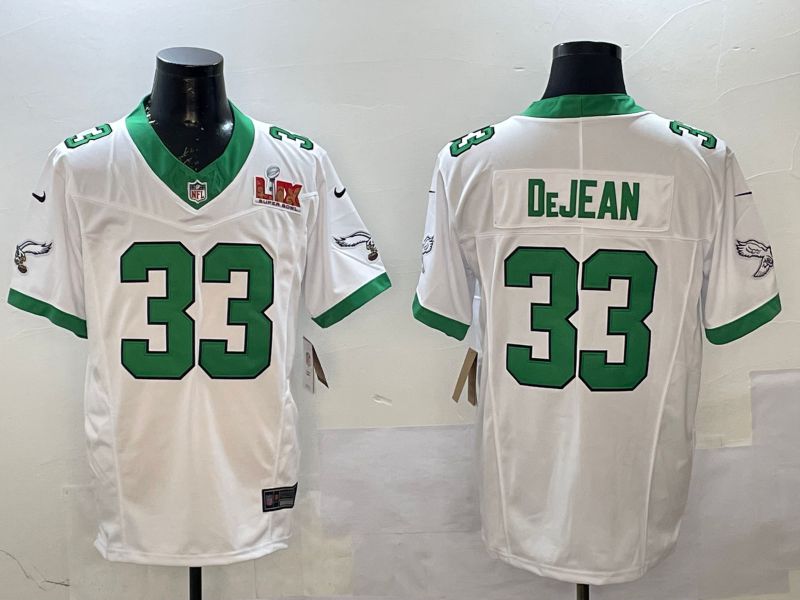 Men Philadelphia Eagles #33 DeJean White Retro three generations 2025 Nike Limited NFL Jersey style 2
